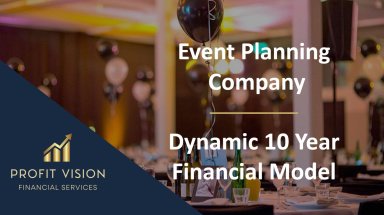 Event Planning Company - Dynamic 10 Year Financial Model