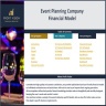 Event Planning Company - Dynamic 10 Year Financial Model