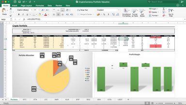 Cryptocurrency Portfolio Valuation Excel Tool