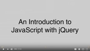 An Introduction to JavaScript with jQuery