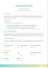 Market Research Plan Template