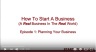 How To Write A Business Plan