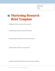 Marketing Research Template