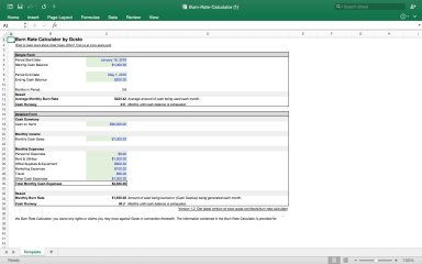 Burn Rate Calculator