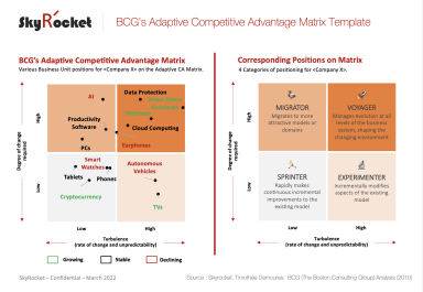 BCG's Adaptive Advantage Matrix Model Template