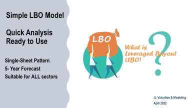 LBO Simple & Quick Analysis Model - Ready to Use Dynamic and Suitable for all sectors