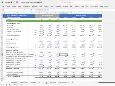 3 Statement Financial Model - Advanced