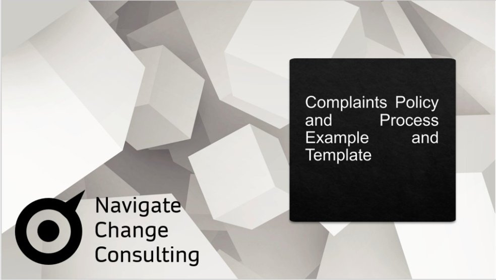 Complaints Policy and Process Example and Template - Eloquens