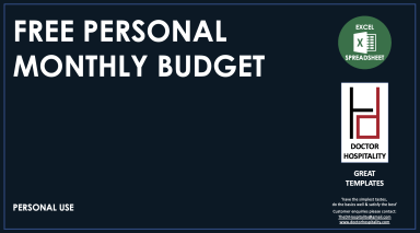 FREE Personal Monthly Budget
