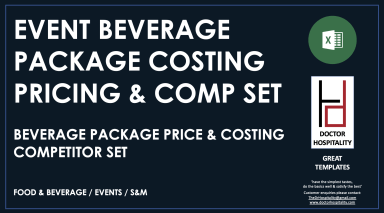 EVENT BEVERAGE PACKAGE COSTING & PRICING