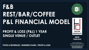F&B P&L Quick: Restaurant / Bar Fast P&L - Excel File
