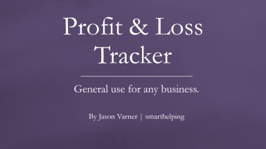 Profit & Loss and Cash Flow Tracking (Weekly, Monthly, Annually) Template