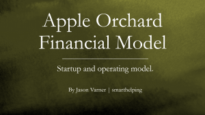 Orchard (Apple or Otherwise) Excel Financial Model