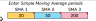 Simple Moving Average Stock Screener Excel Template
