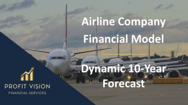 Airline Company Financial Model – Dynamic 10 Year Forecast
