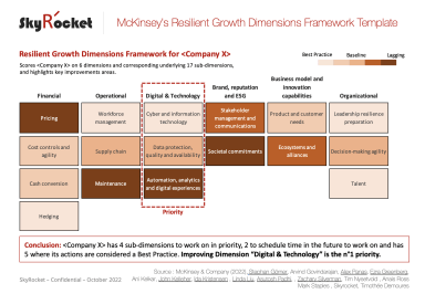 McKinsey's Resilient Growth Dimensions Framework Template