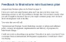 Feedback on your Mini Business Plan