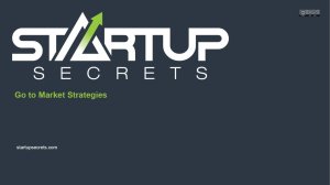 Go To Market Strategies
