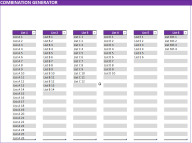 Combinations Generator Toolkit – Excel Template - Eloquens