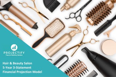 Hair & Beauty Salon 5-Year 3 Statement Financial Projection Model