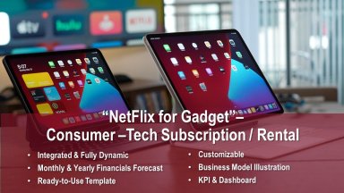 “Netflix for Gadgets” – Consumer-Tech Subscription/Rental Business Revenue and DCF Valuation Model