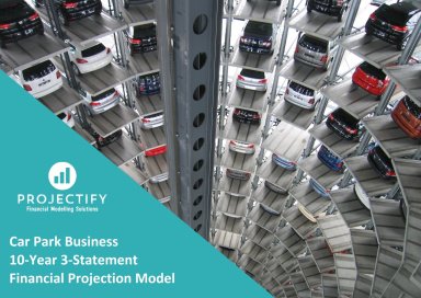 Car Park Business 10-Year 3 Statement Financial Projection Model