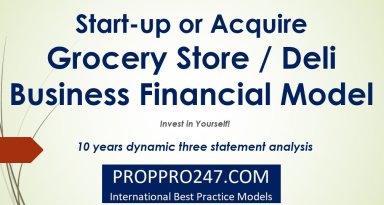 Grocery Store plus Deli/Bakery - 10 year Financial and Business Model