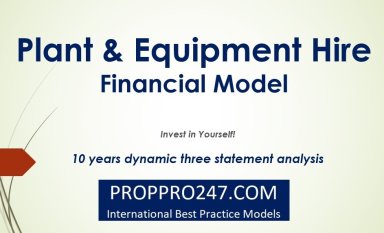 Plant & Equipment Hire Business Model - Three Statement Analysis