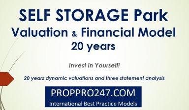 Self Storage Park - Financial Model - 20 years - Valuations