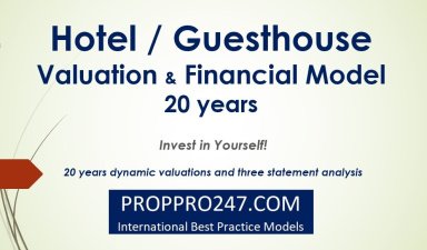 Quick coherent HOTEL / GUESTHOUSE Valuation and Financial Model - 20 years