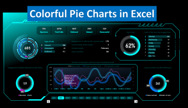 Colorful Pie Charts in Excel