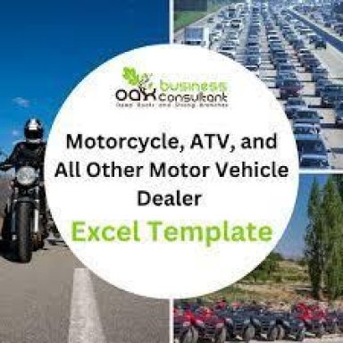 Motorcycle, ATV, and All Other Motor Vehicle Dealer Financial Model Excel Template