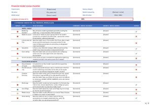 Financial model review checklist