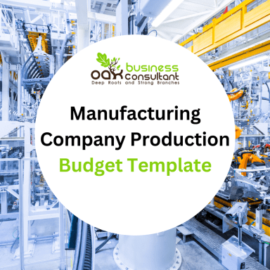 Manufacturing Company Production Budget Template