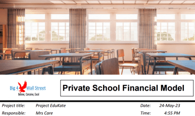 Private School Financial Model - 10+ Year DCF & Valuation
