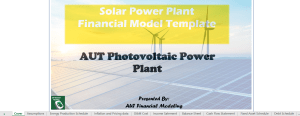 Solar Energy Power Plant Financial Model