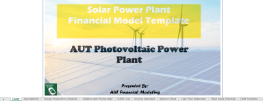 Solar Energy Power Plant Financial Model