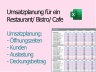 Revenue planning for a restaurant/ bistro | Umsatzplanung für ein Restaurant/ Bistro | Excel template in GER