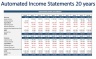 Logistics  - Warehousing Park Property Development - 20 year Three Statement Model