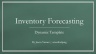 Inventory Cash Flow Management - Up to 36 Month Forecast
