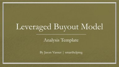 15-Year Leveraged Buyout Model (LBO)