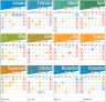 2024 Calendar Template with 24 Designs - Excel Spreadsheet