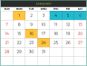 2024 Calendar Template with 24 Designs - Excel Spreadsheet