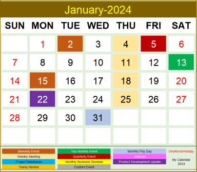 Google Sheets Calendar Template – Google Sheets Calendar 2024,2023 or any year