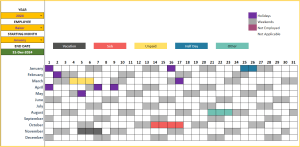 Leave and Vacation Tracker 2024: Google Sheet
