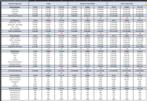 Hotel Daily Revenue Report