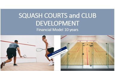 Squash Court and Club Financial Model 10 years