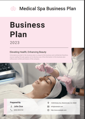 Medical spa business plan