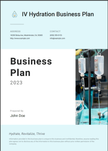 IV hydration business plan