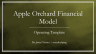 Orchard (Apple or Otherwise) Excel Financial Model